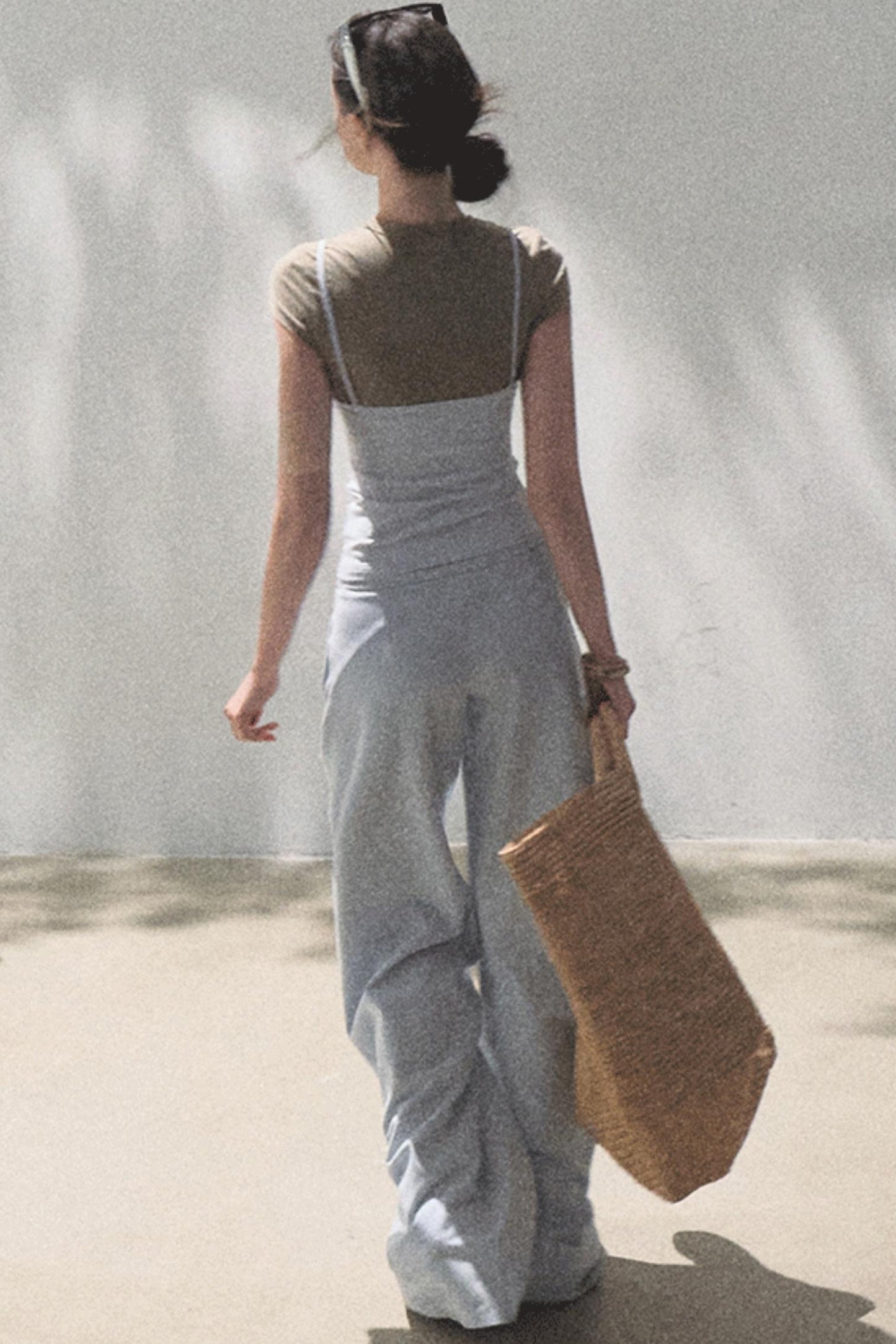 Cotton V-Neck Wide Leg Set-Up