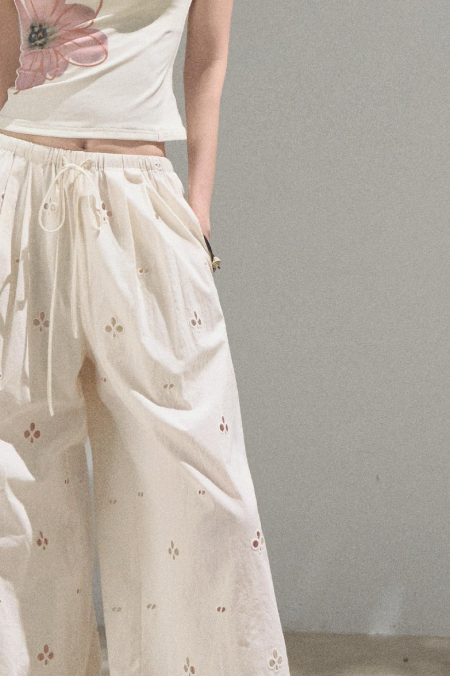 Self-Love Embroidered Summer Pants