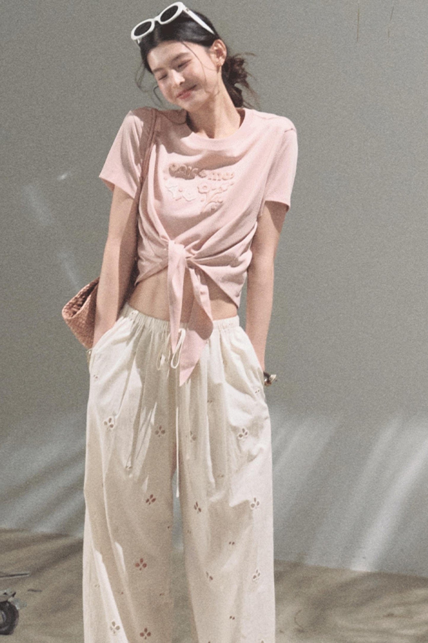 Self-Love Embroidered Summer Pants