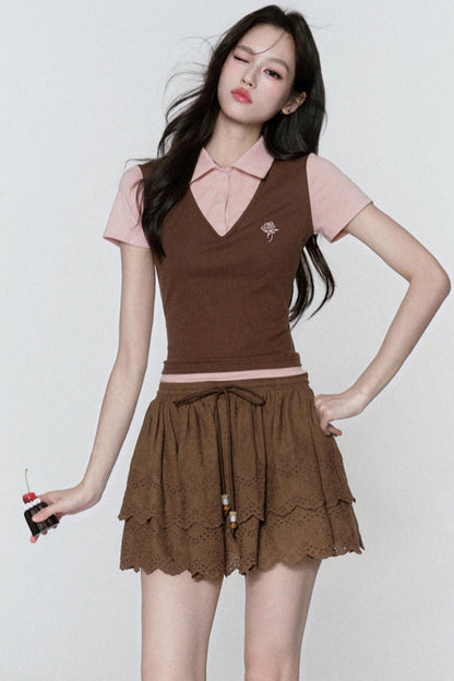 Pinkish Brown Rose Tee