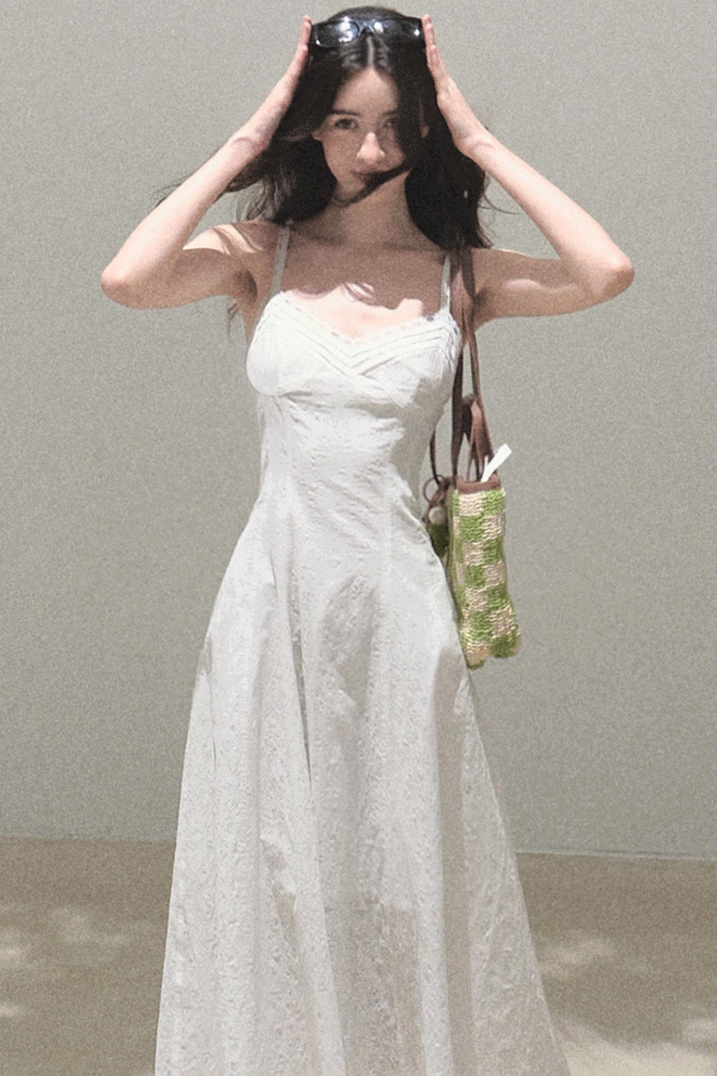 Spring Lace Halter Dress