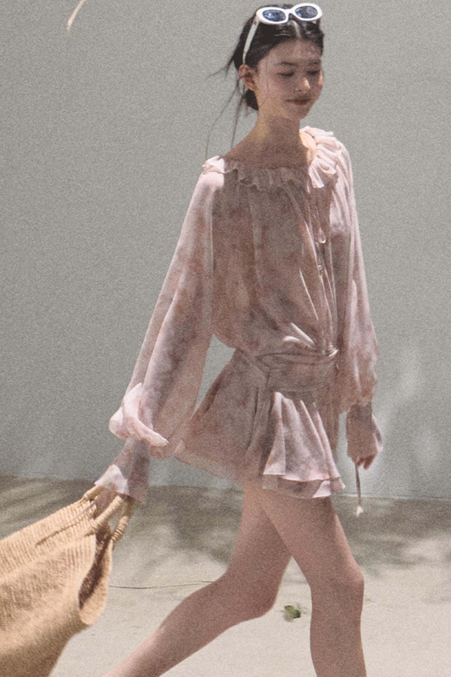 Cherished Ruffled Tie-Dress