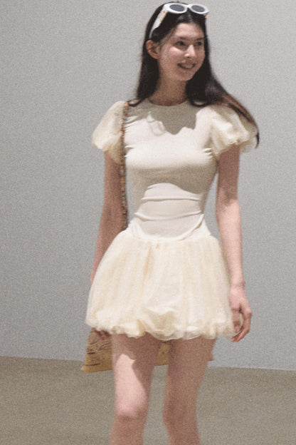 Sun-Kissed Bubble Yarn Dress