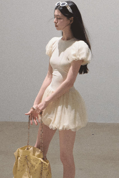 Sun-Kissed Bubble Yarn Dress