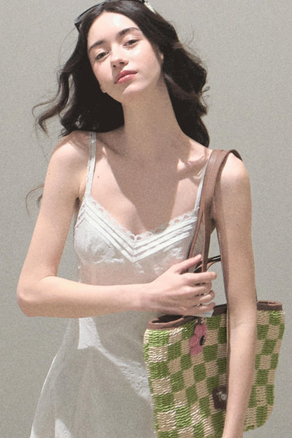 Spring Lace Halter Dress