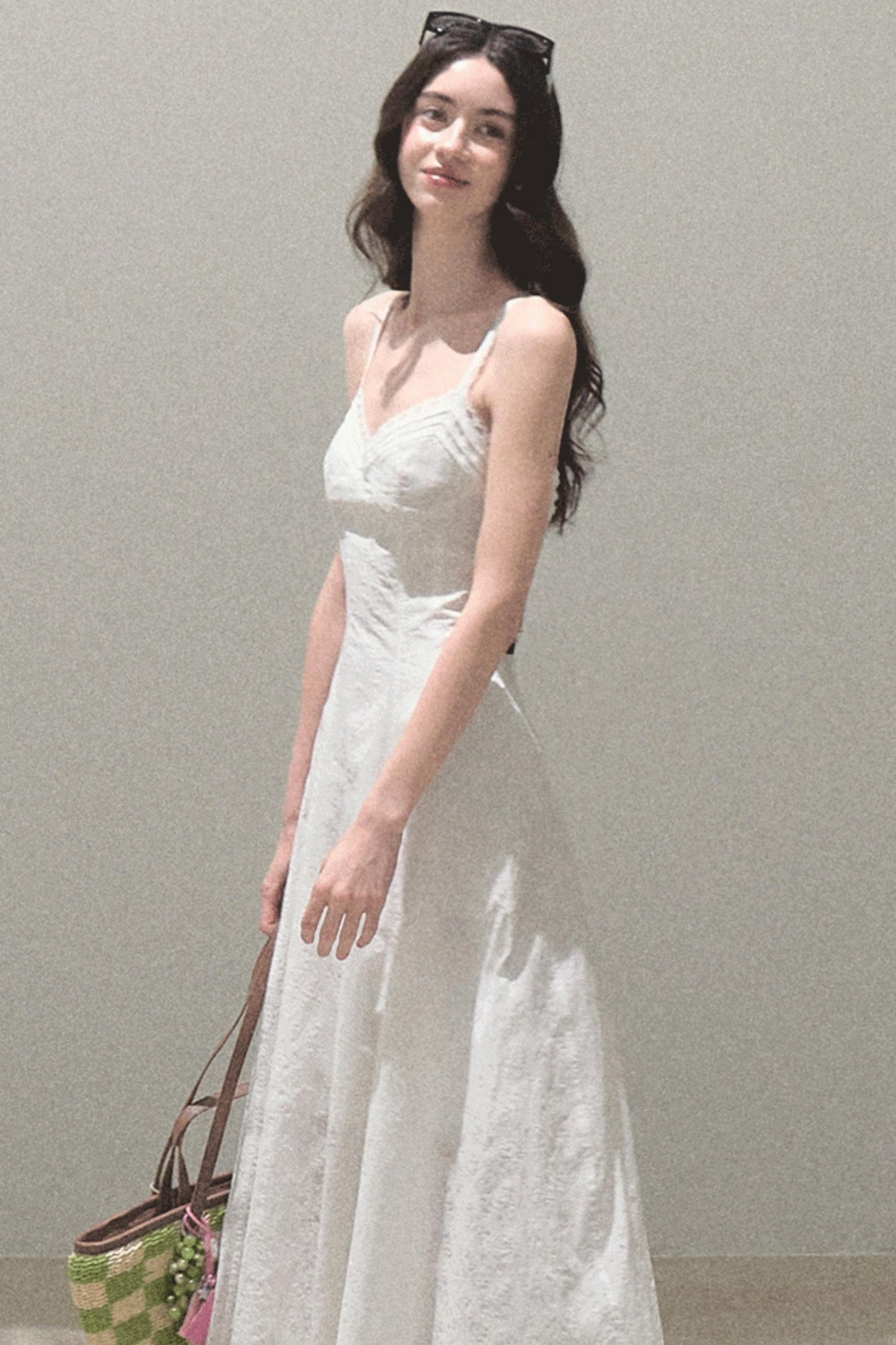 Spring Lace Halter Dress