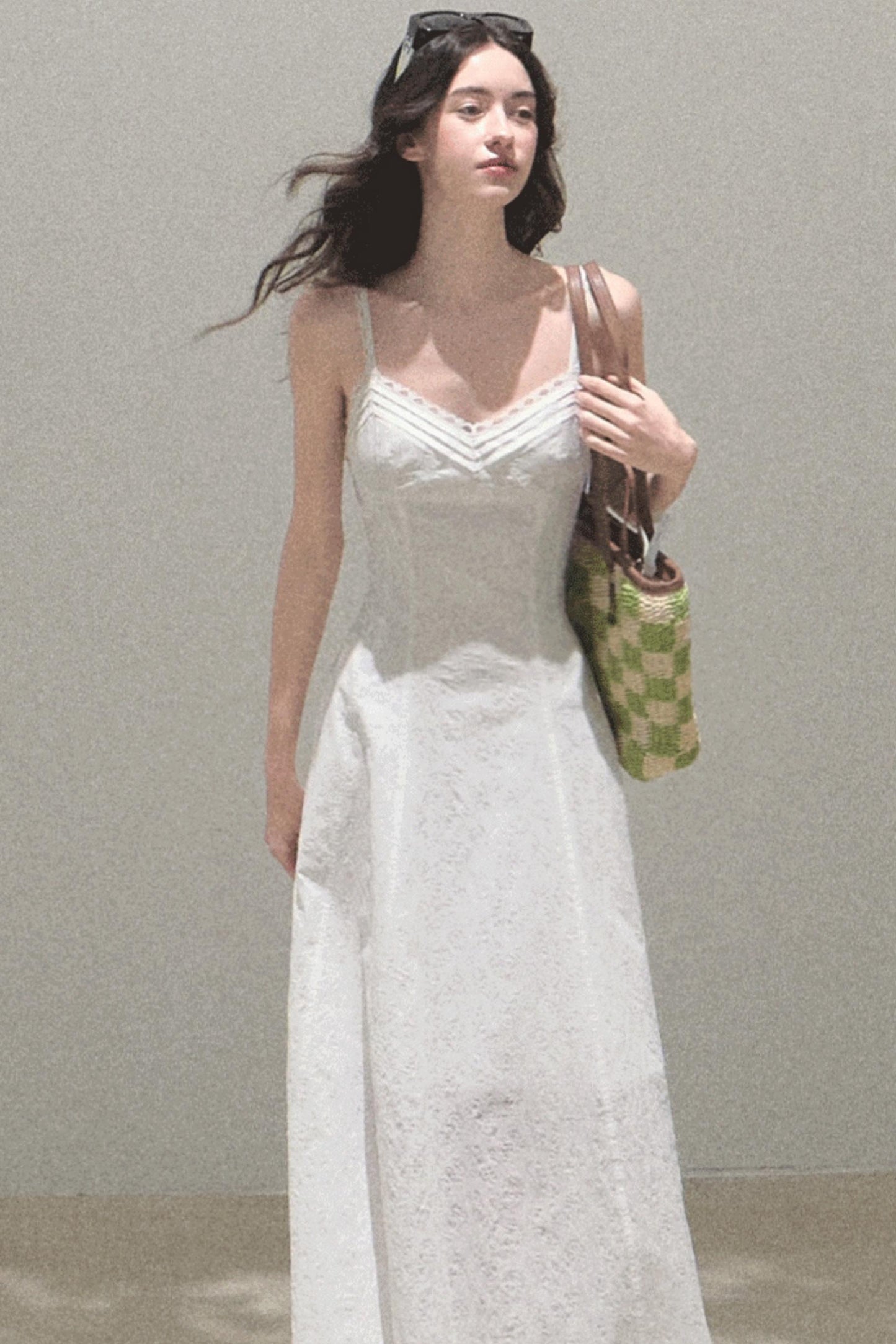 Spring Lace Halter Dress