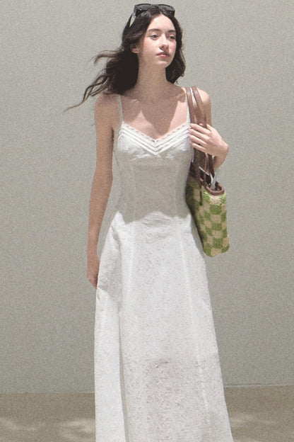 Spring Lace Halter Dress