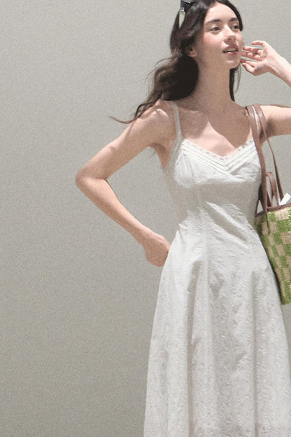 Spring Lace Halter Dress