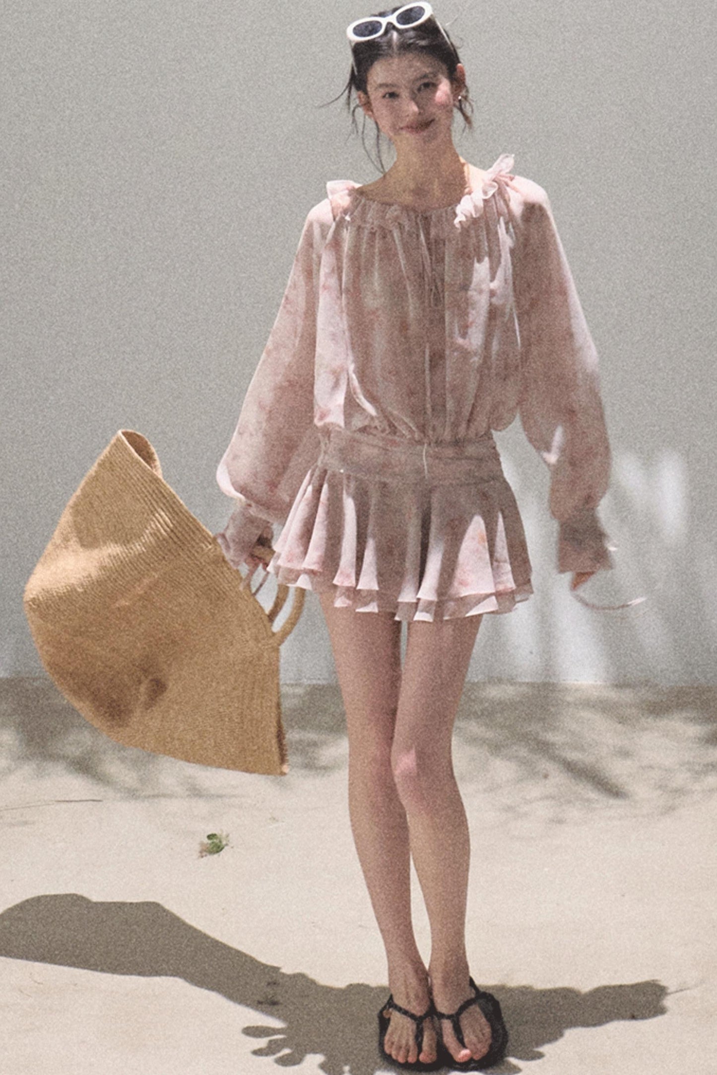 Cherished Ruffled Tie-Dress