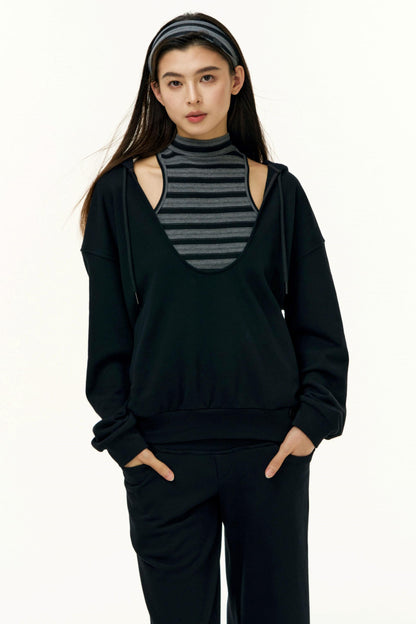 Layered Cotton Sweatshirt Set-Up