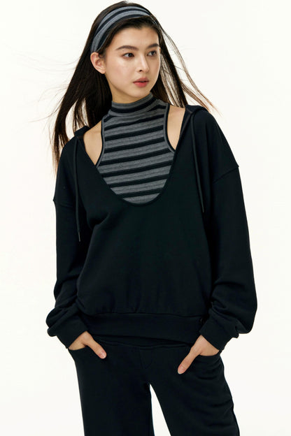 Layered Cotton Sweatshirt Set-Up