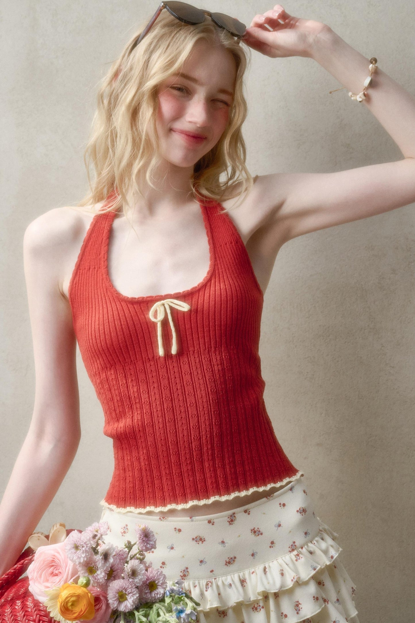 Summer Knit Halter Top