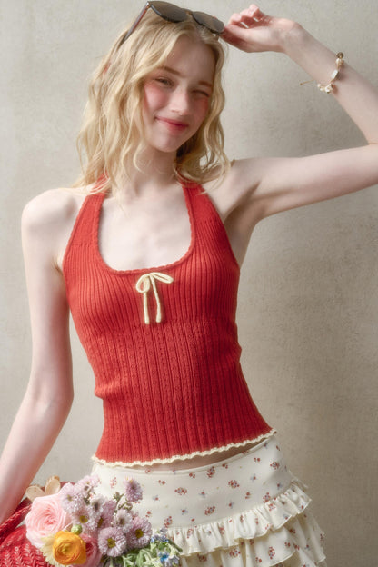Summer Knit Halter Top