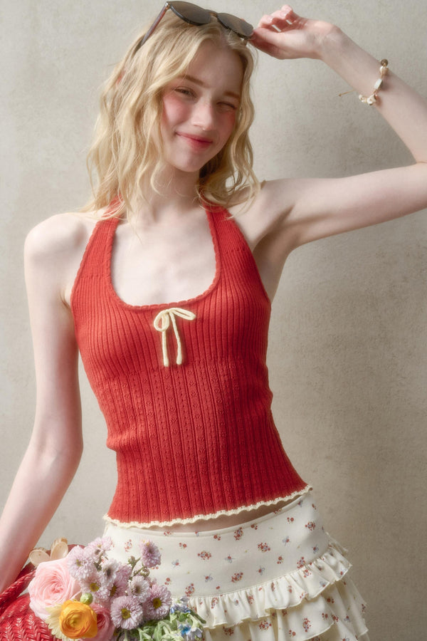 Summer Knit Halter Top