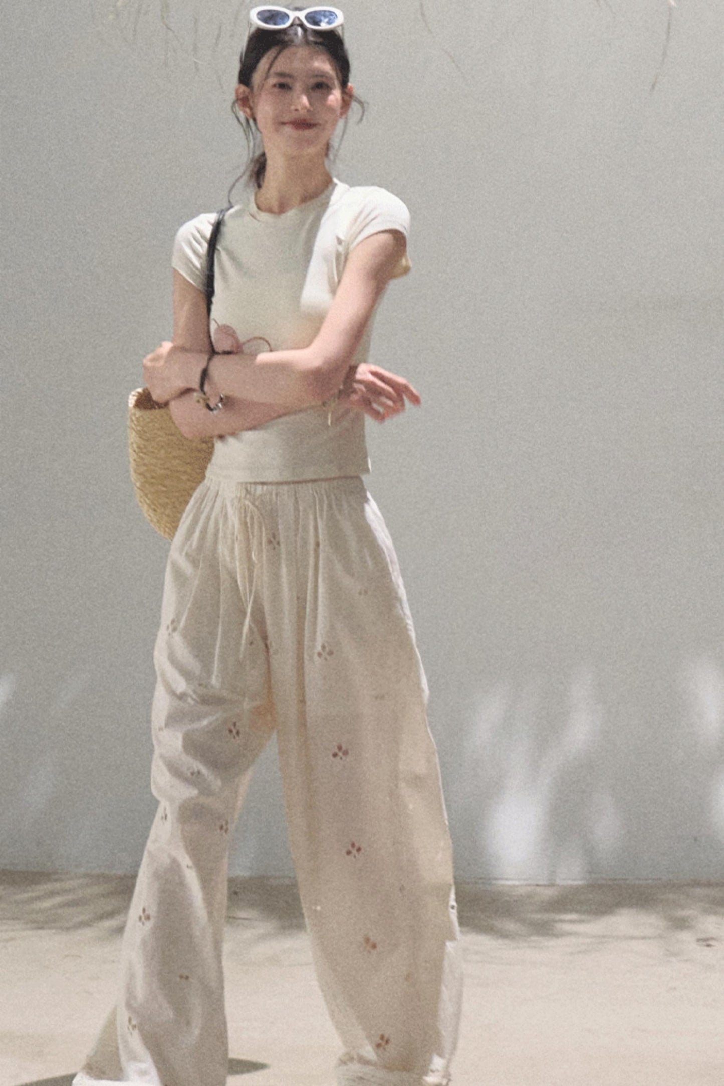 Self-Love Embroidered Summer Pants