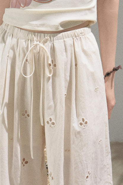 Self-Love Embroidered Summer Pants