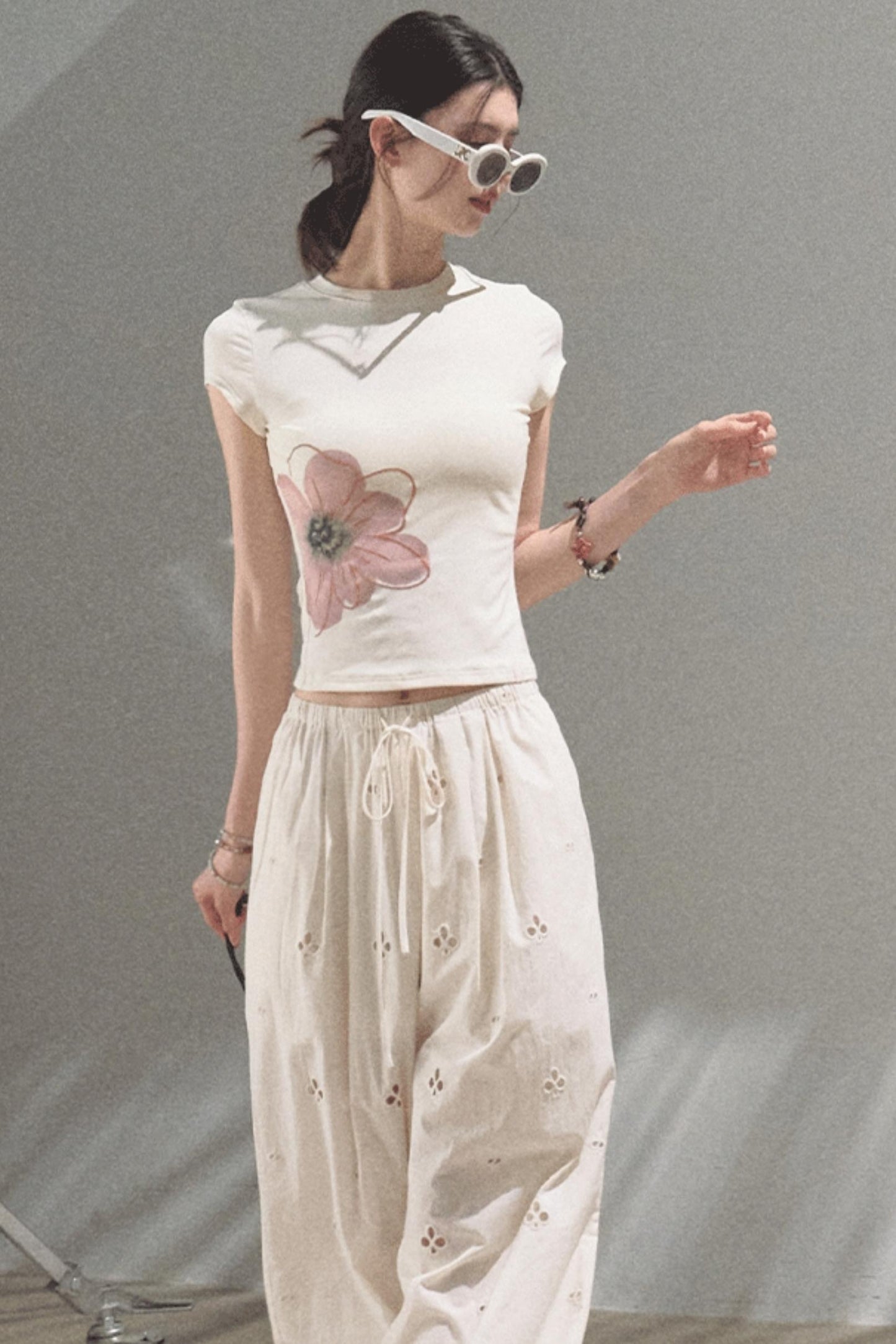 Self-Love Embroidered Summer Pants