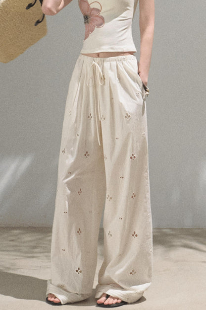 Self-Love Embroidered Summer Pants