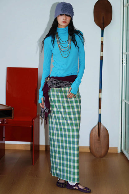 Autumn Solid Turtleneck Top