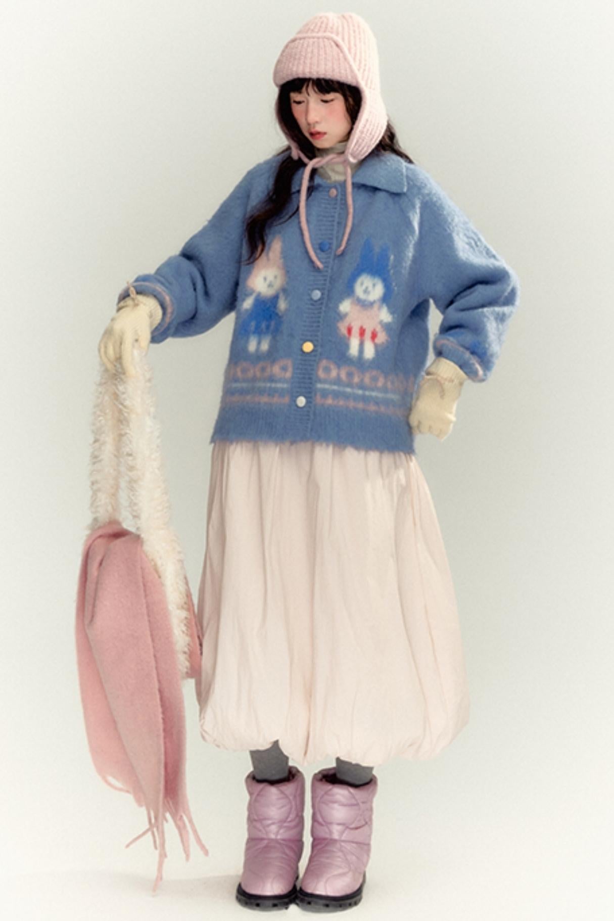 Bunny Buckle Knitted Cardigan