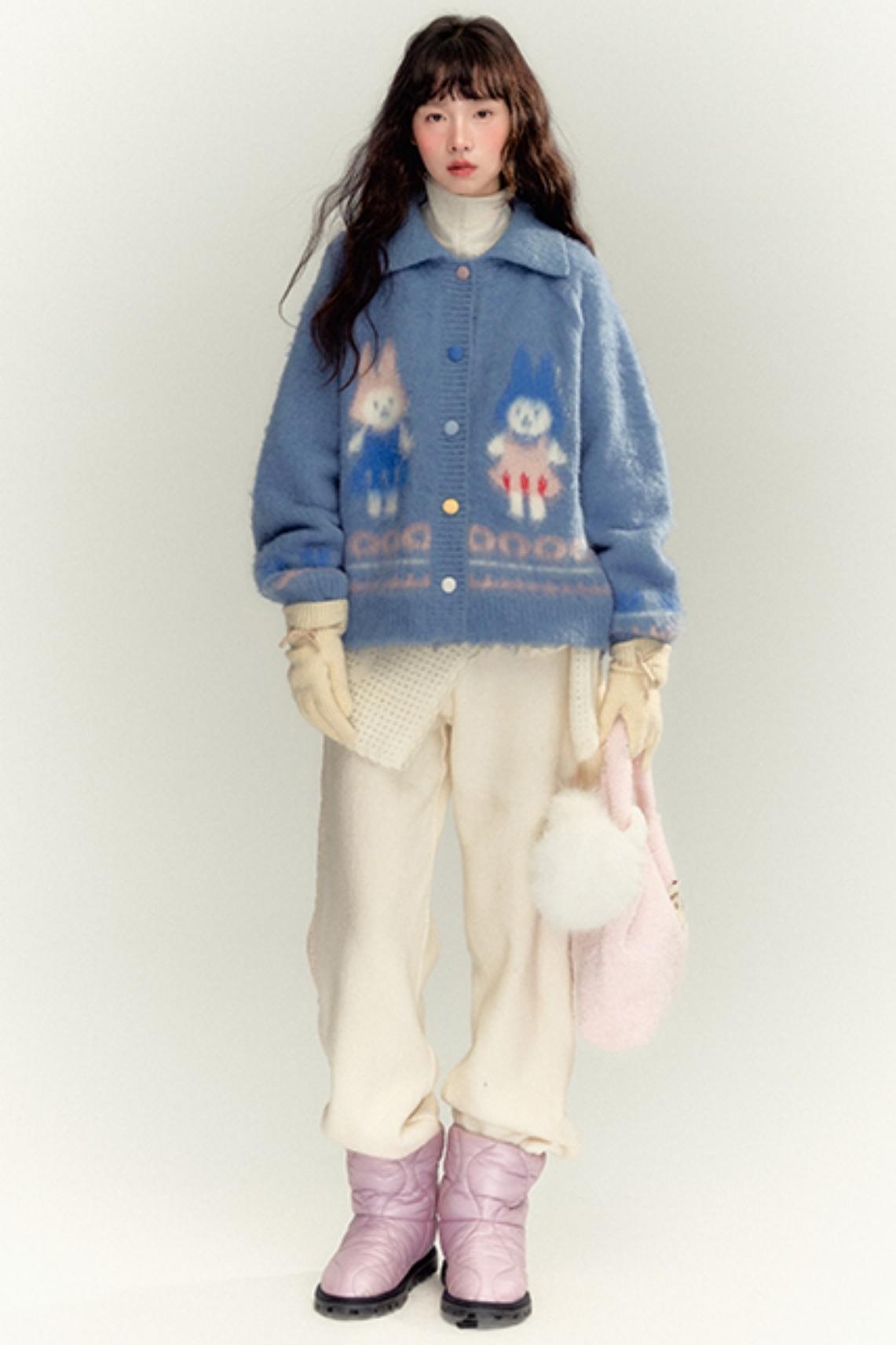 Bunny Buckle Knitted Cardigan