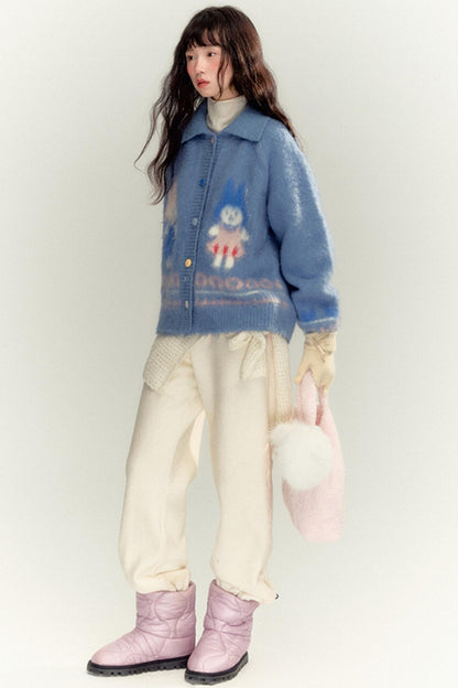 Bunny Buckle Knitted Cardigan