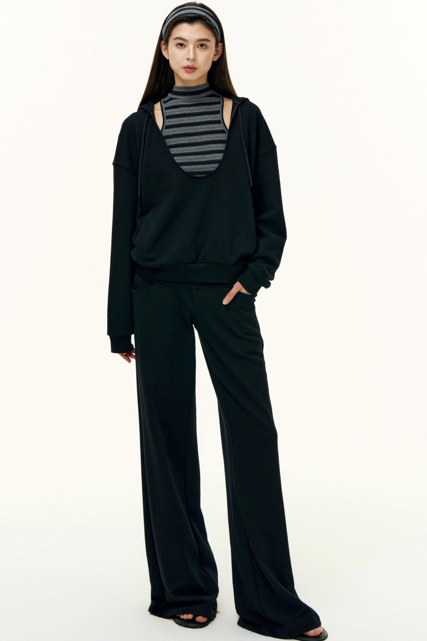 Layered Cotton Sweatshirt Set-Up