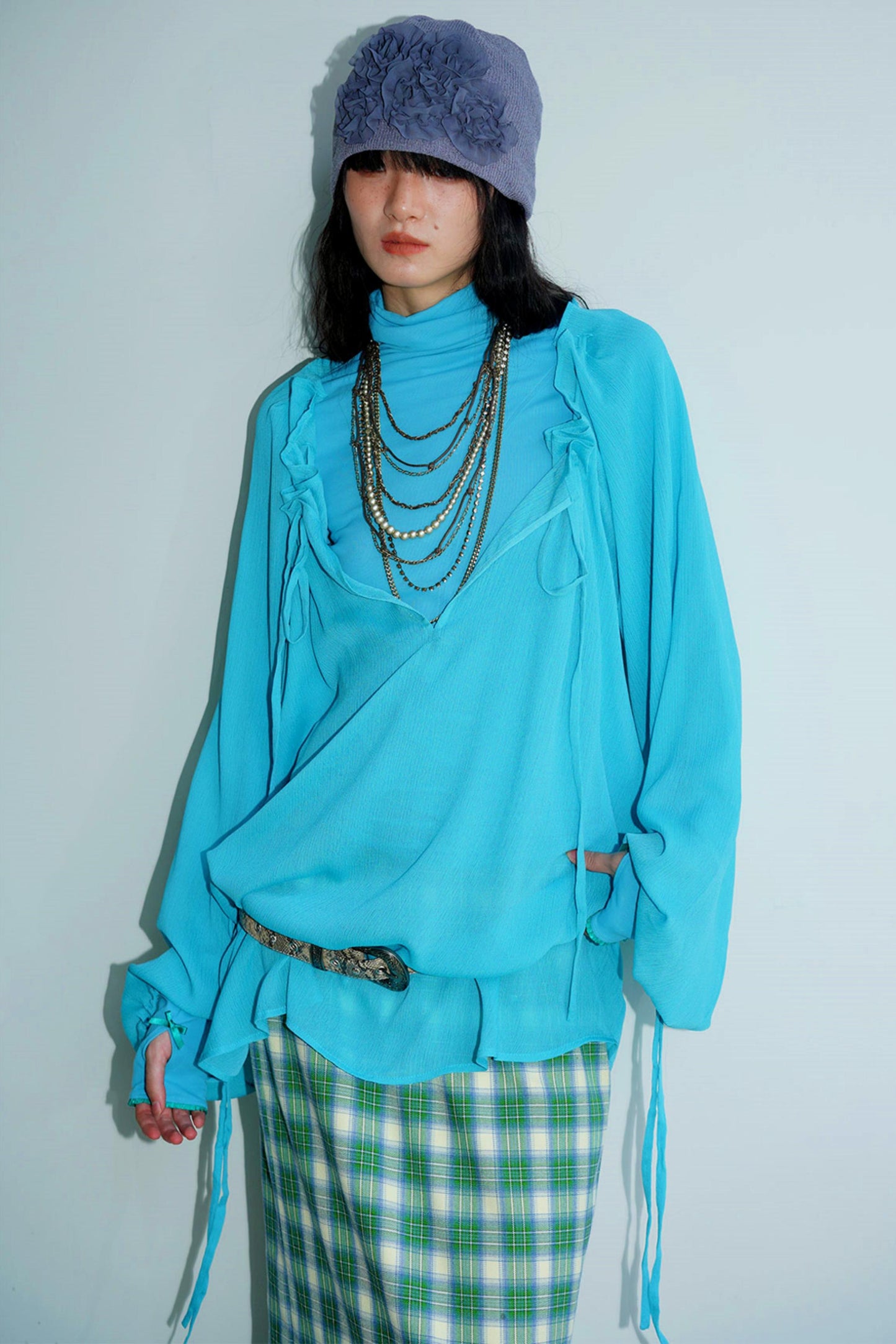 Autumn Solid Turtleneck Top