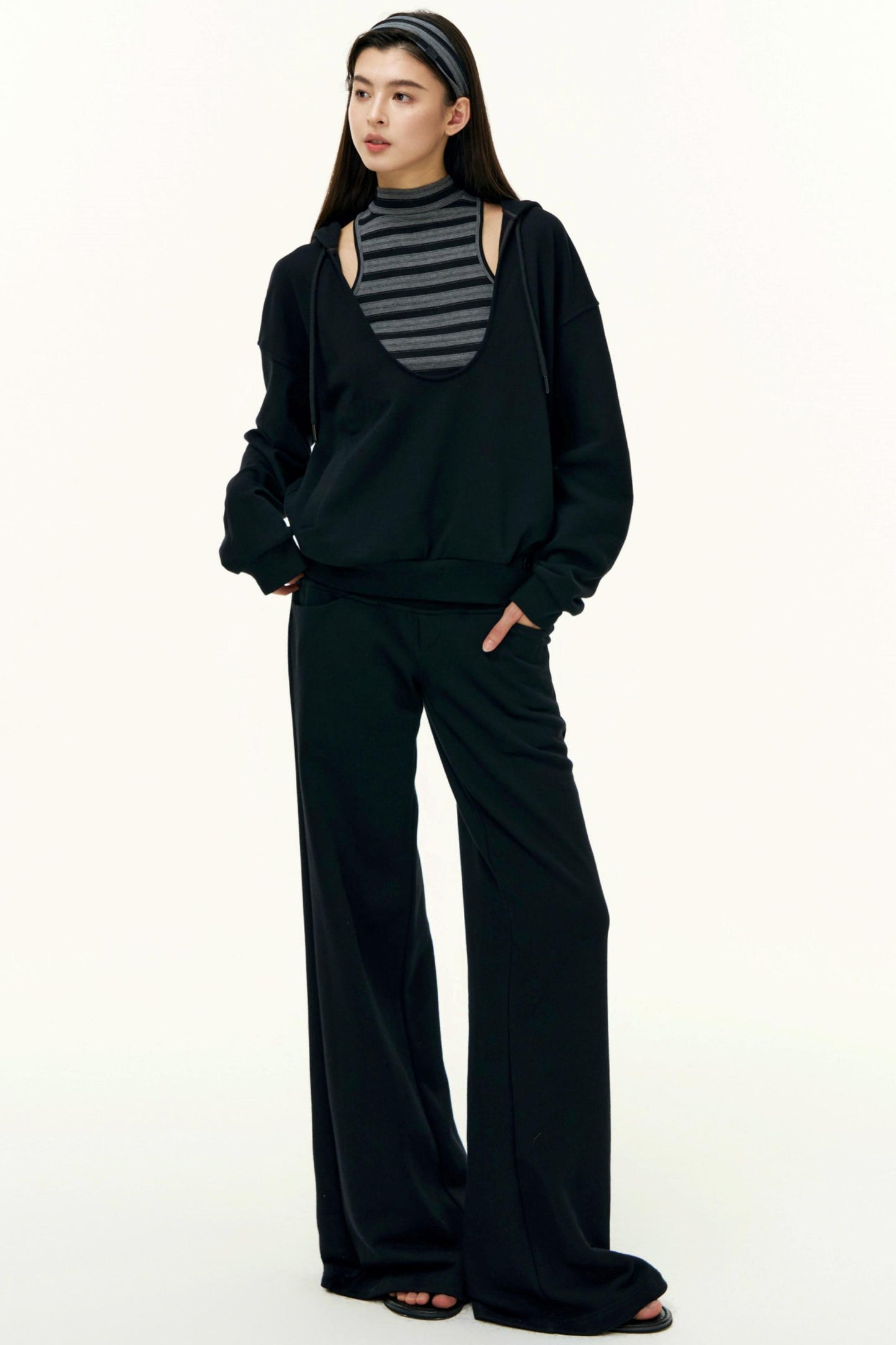 Layered Cotton Sweatshirt Set-Up