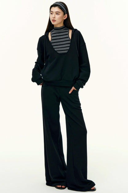 Layered Cotton Sweatshirt Set-Up