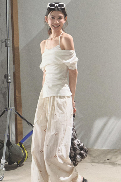 Self-Love Embroidered Summer Pants