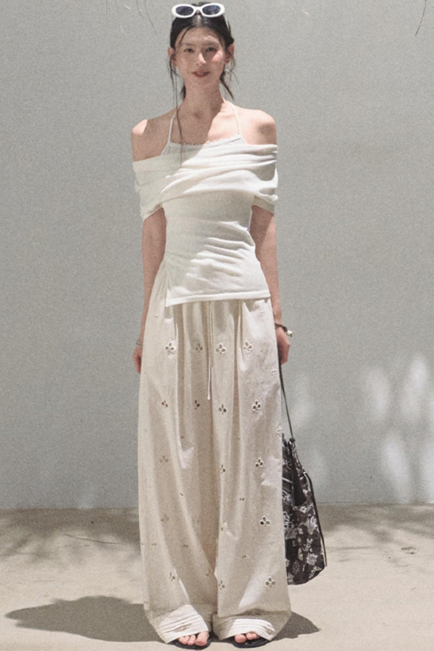 Self-Love Embroidered Summer Pants