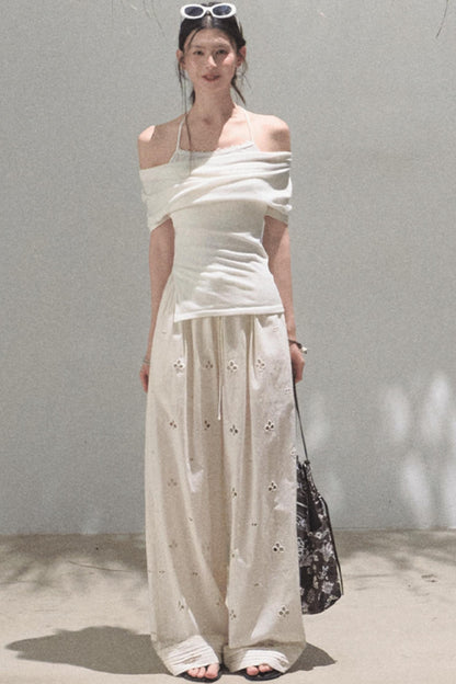 Self-Love Embroidered Summer Pants