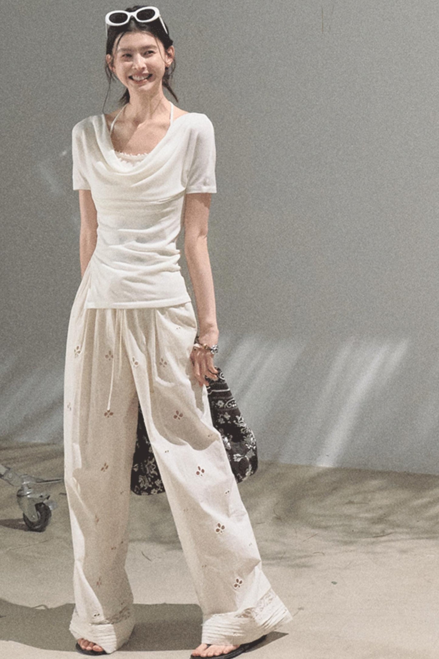 Self-Love Embroidered Summer Pants