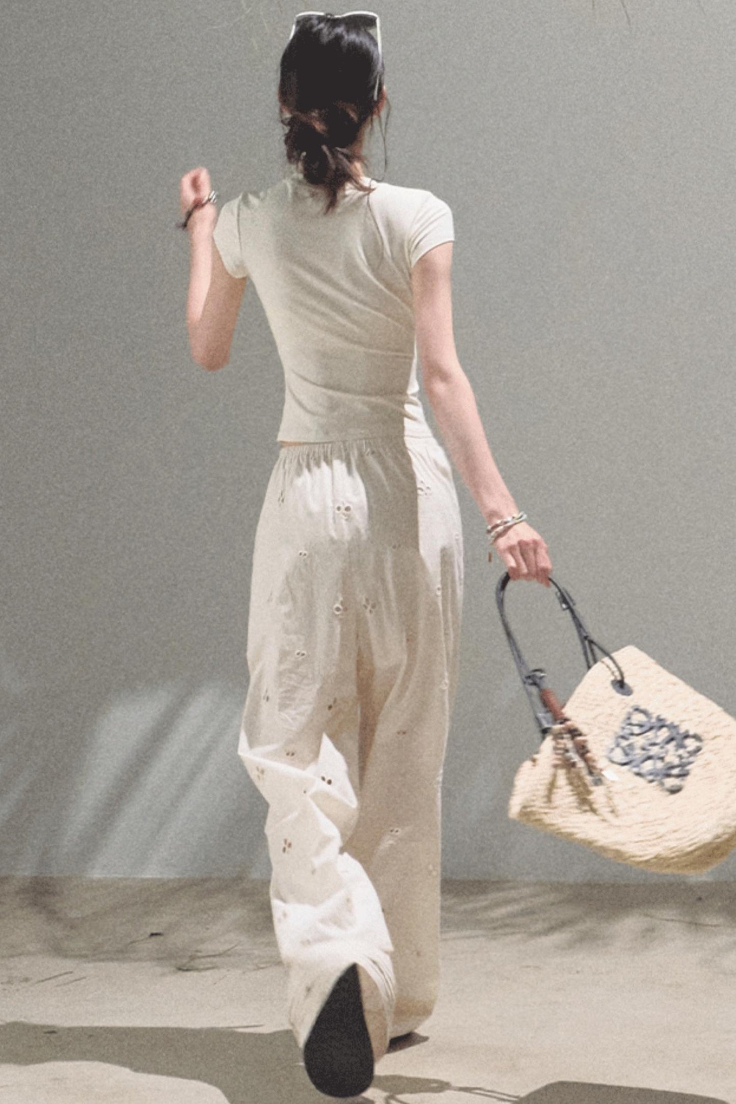 Self-Love Embroidered Summer Pants