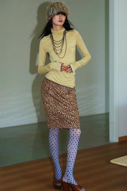 Autumn Solid Turtleneck Top