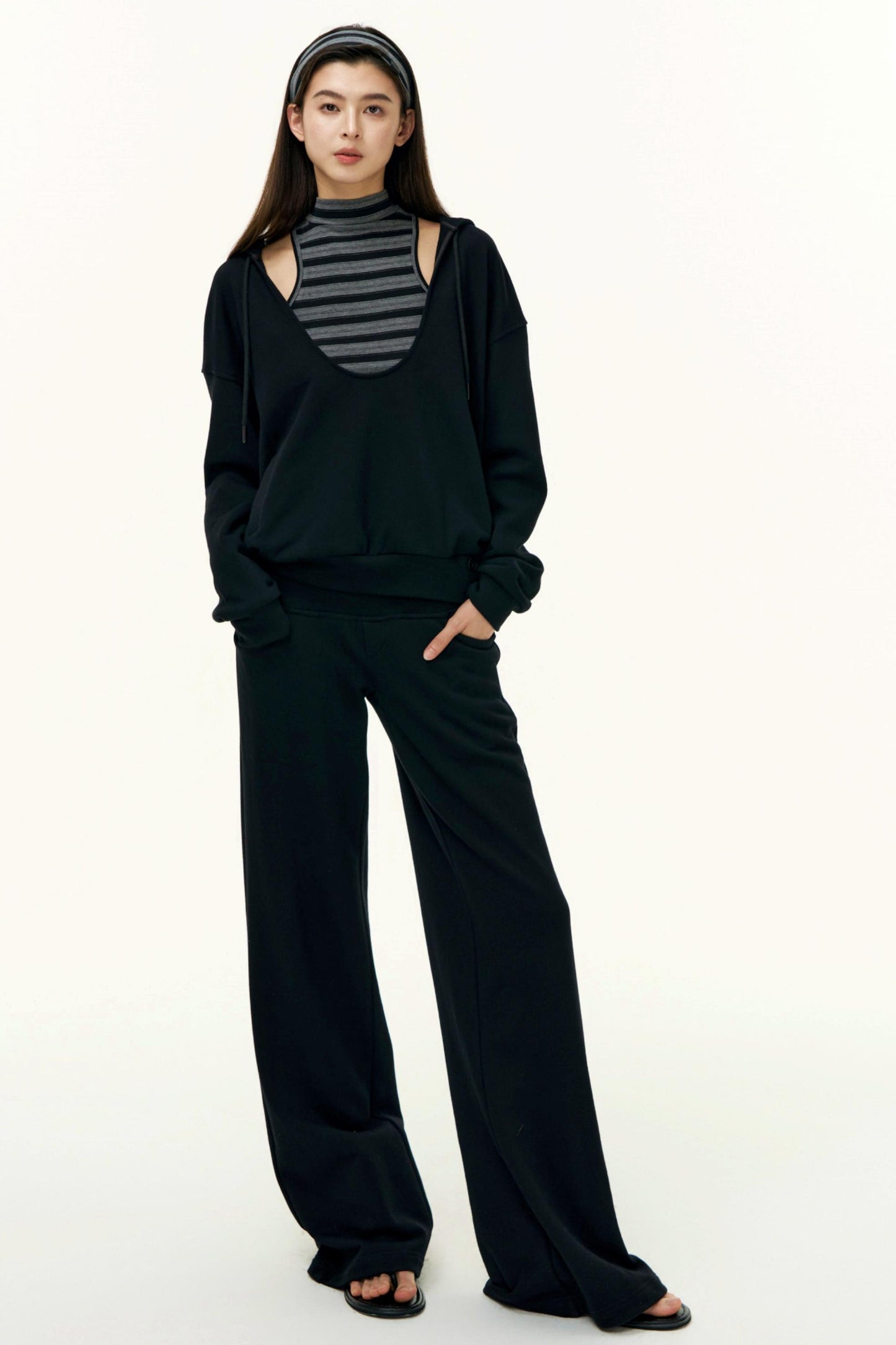 Layered Cotton Sweatshirt Set-Up