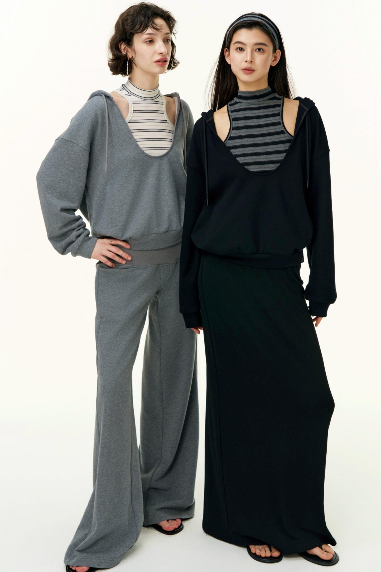 Layered Cotton Sweatshirt Set-Up