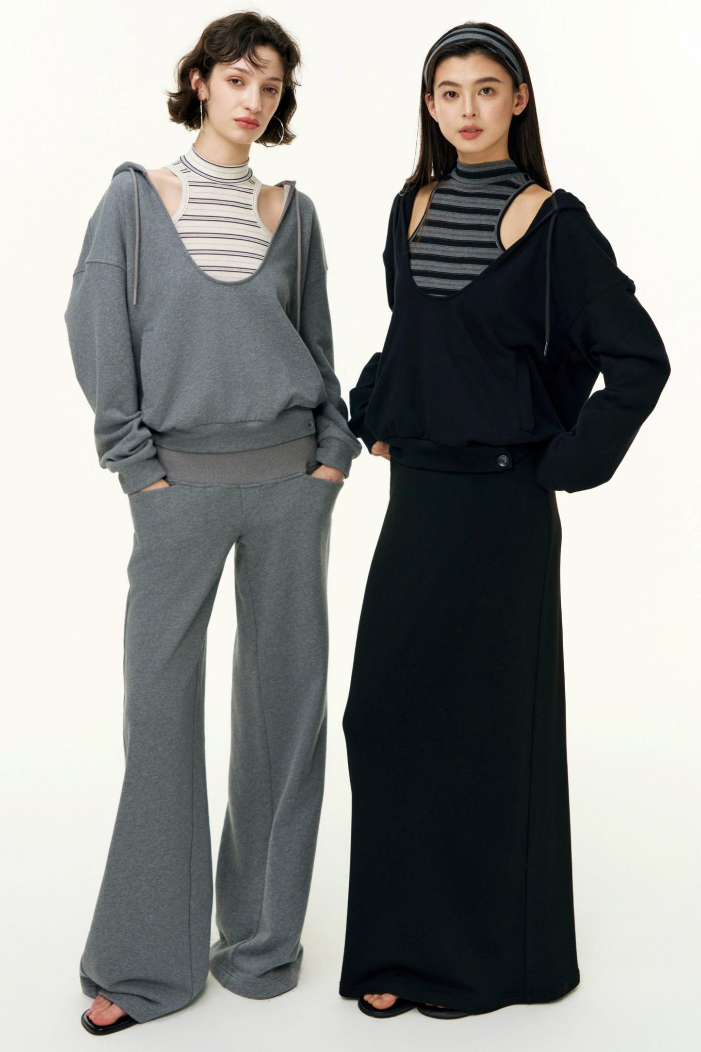 Layered Cotton Sweatshirt Set-Up