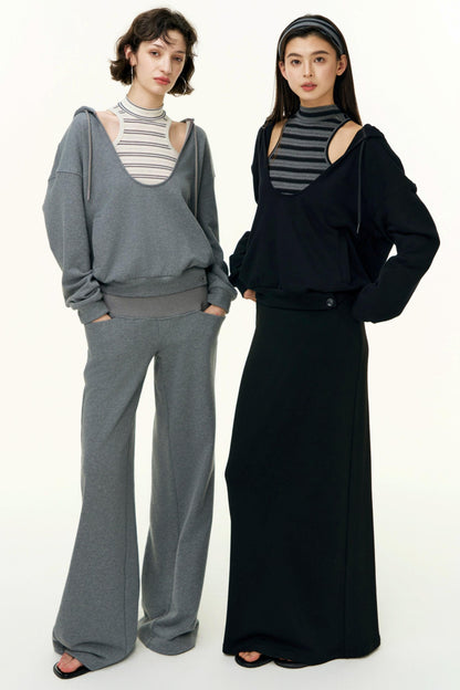 Layered Cotton Sweatshirt Set-Up