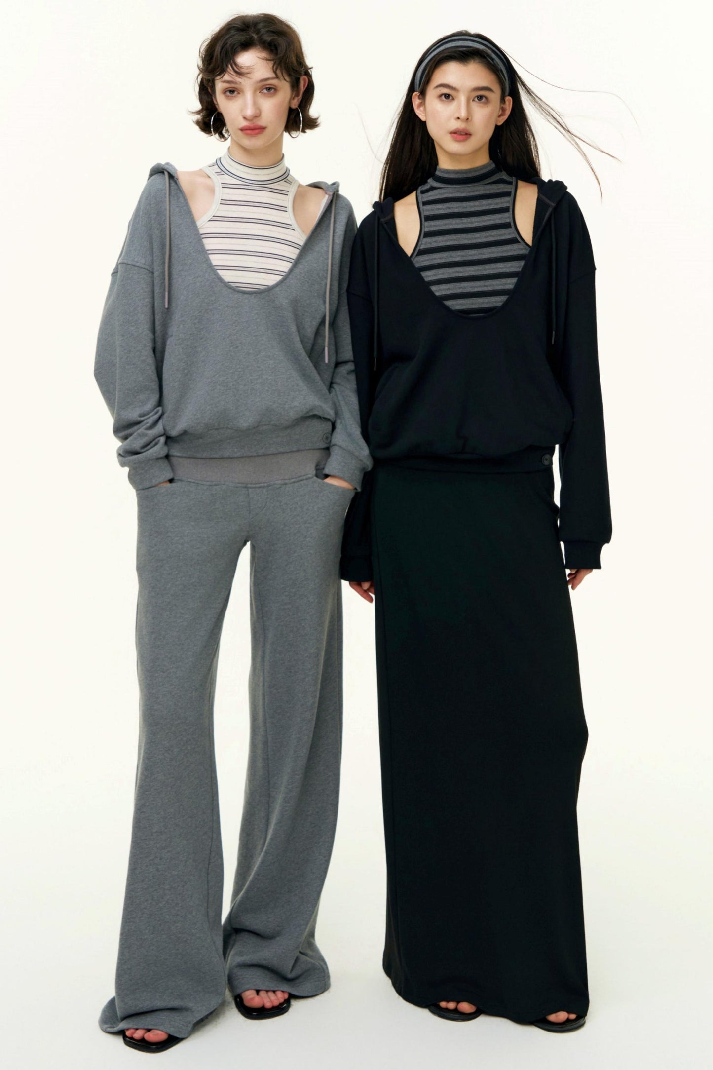 Layered Cotton Sweatshirt Set-Up