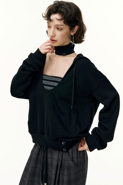 Layered Cotton Sweatshirt Set-Up