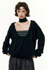 Klassischer schwarzer Sweatpullover