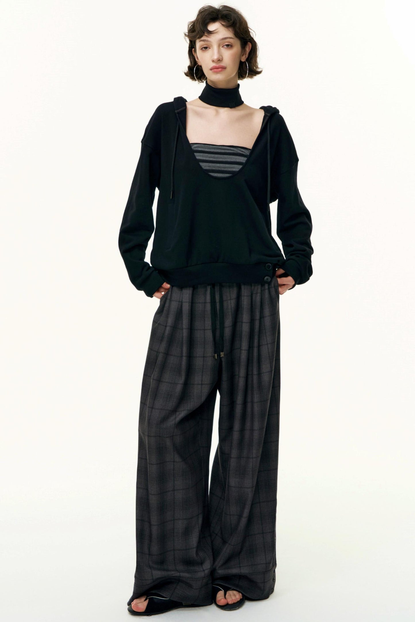 Layered Cotton Sweatshirt Set-Up