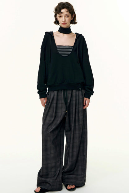 Layered Cotton Sweatshirt Set-Up