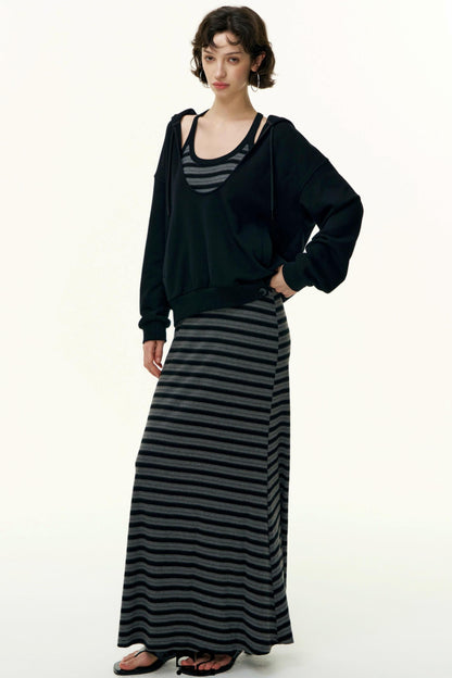 Layered Cotton Sweatshirt Set-Up