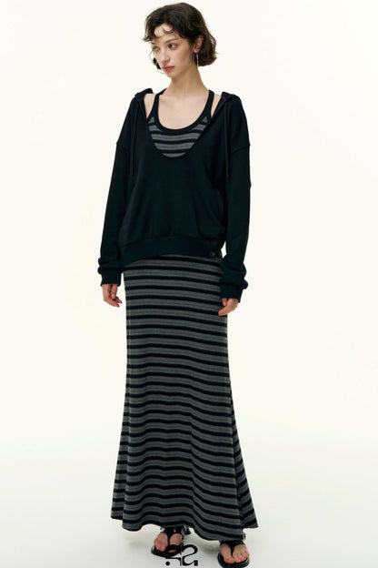 Layered Cotton Sweatshirt Set-Up