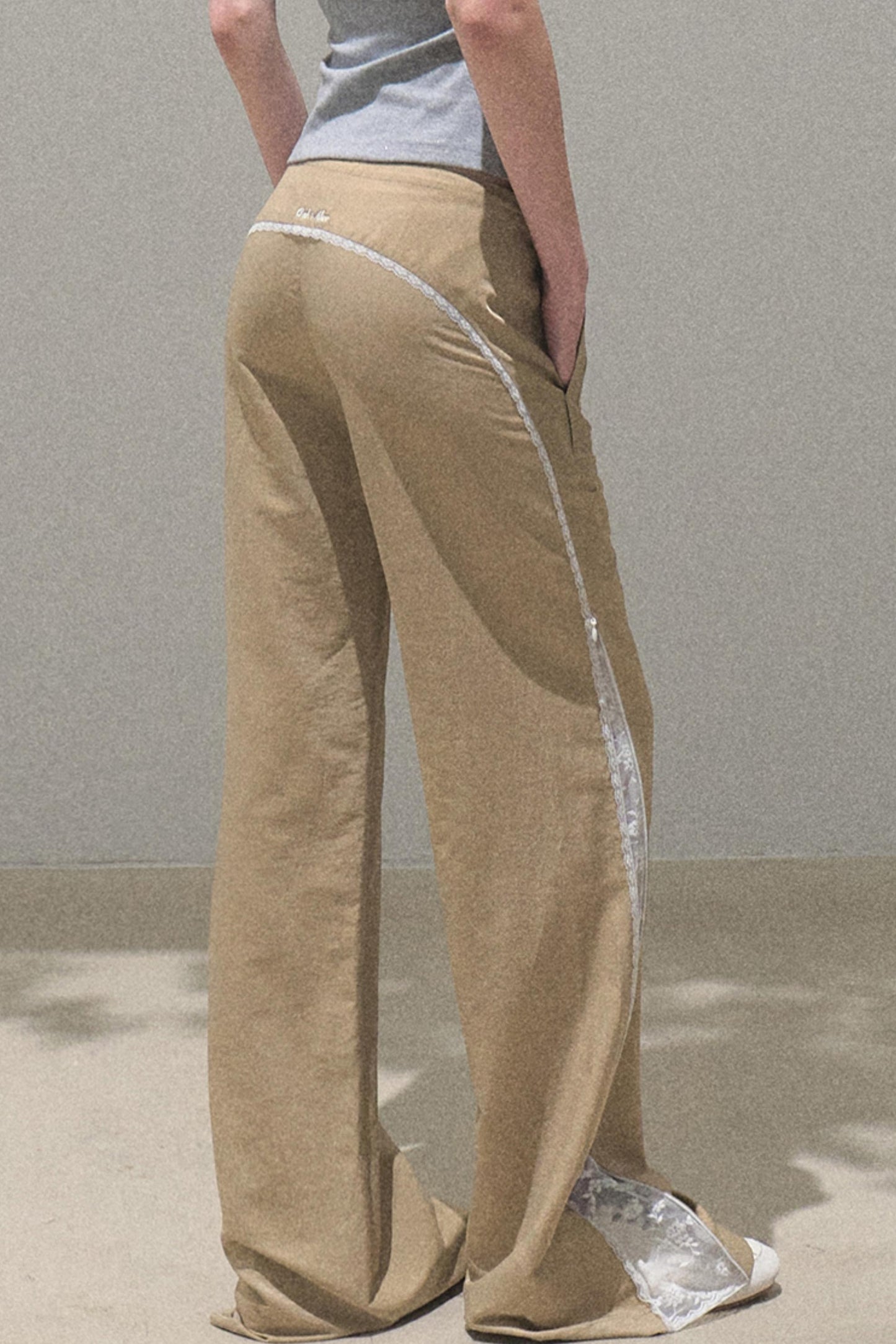 Copper Tencel Wide-Leg Pants