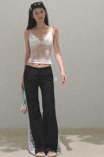 Copper Tencel Wide-Leg Pants